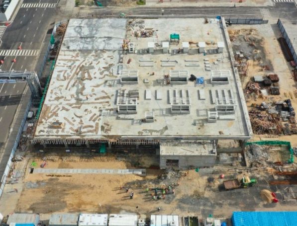 Roof slab nearing completion