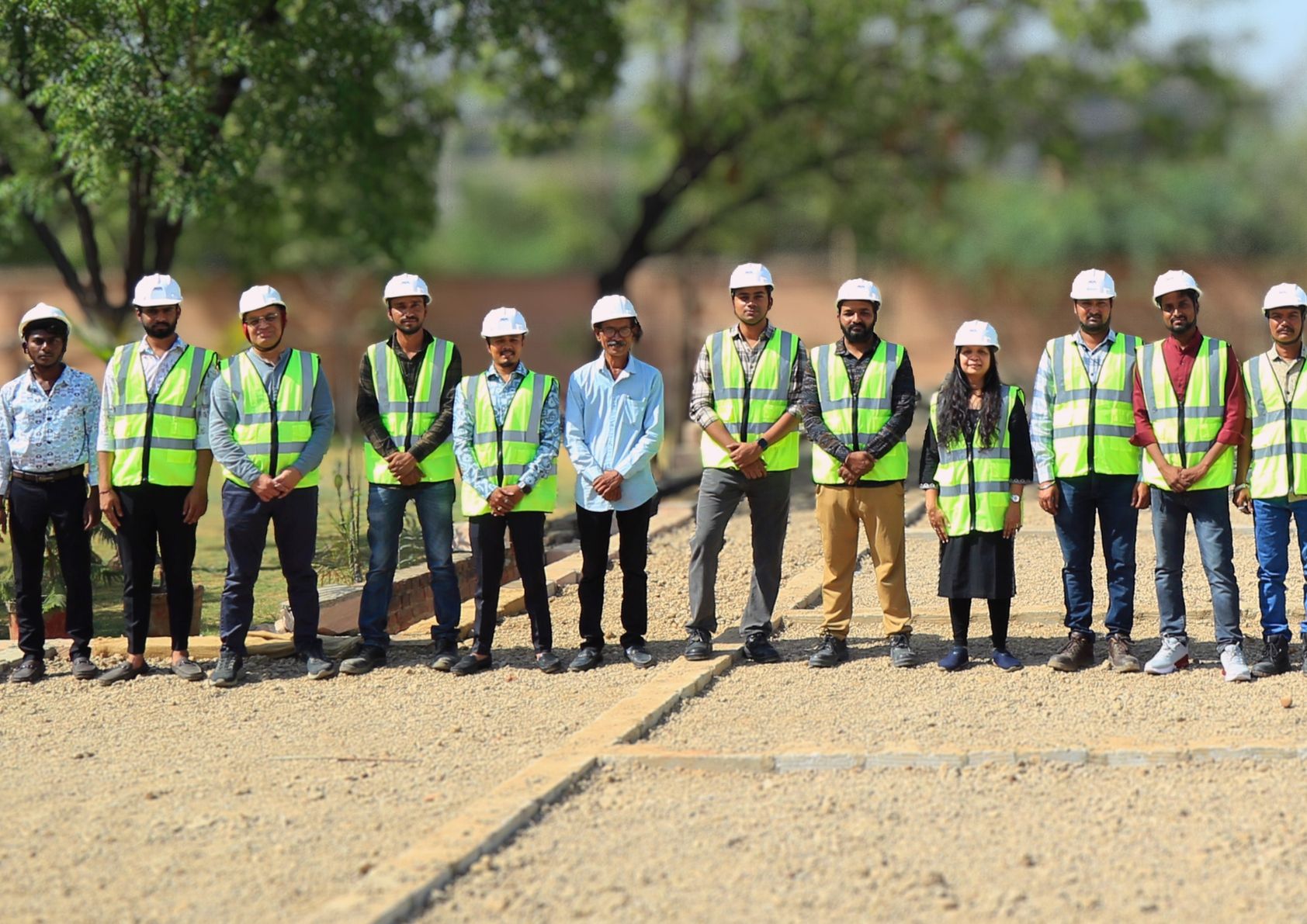 NCPL site team in safety gear