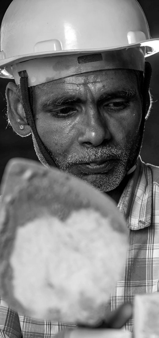 NCPL site worker in a hard hat